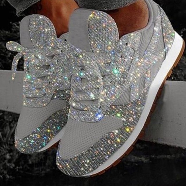 women's sequin tennis shoes