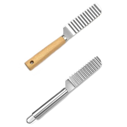 Stainless Steel Vegetable Wave Chopper Potato Slicer French Fry Cutter Knife
