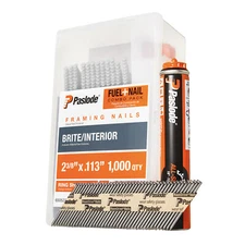 Paslode, Framing Nails & Fuel Pack, 650523, 2 3/8 inch x .113 Gauge, Ring Brite