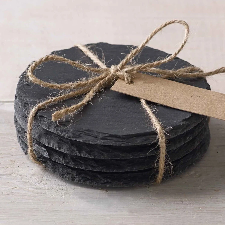 Slate Coasters Square Round Placemat Platter Heart Wholesale Engraving Blanks - Image 2 of 4