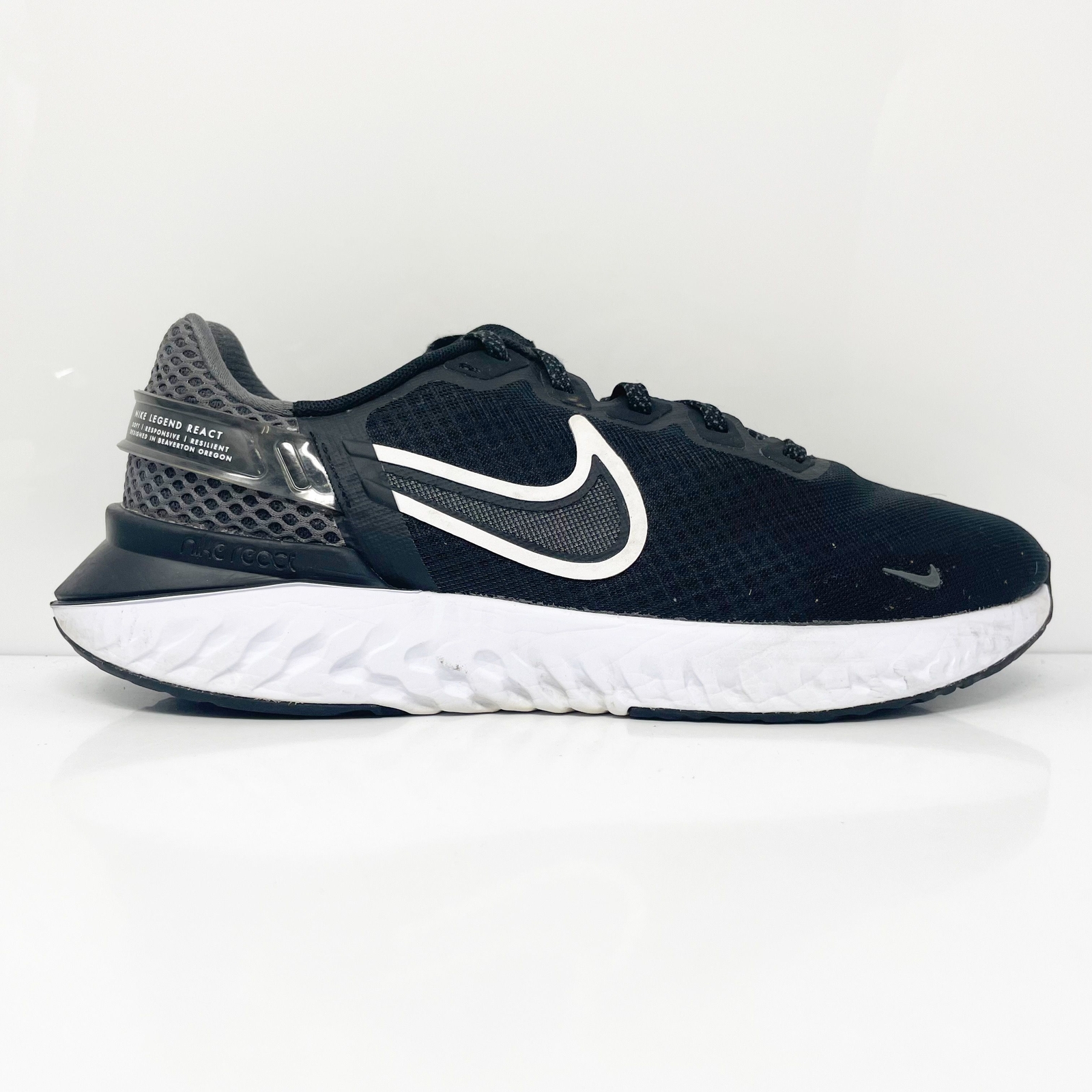 nike legend react mens black