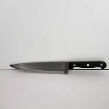 Philippe Richard Chefs Knife 8" Blade Black Wood Handle Full Tang 3 Rivets