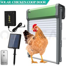 Automatic Chicken Solar Coop Door Opener Timer Remote Control Auto Light Sensor