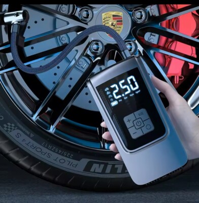 150 PSI Air Compressor Tire Inflator Fits Car Moto Bike Tires Air Pump 20000mAh