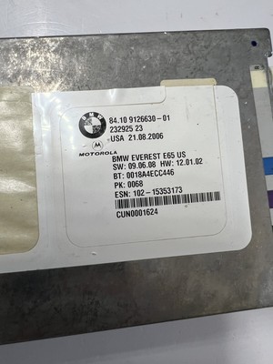 BMW 750li Communication Computer Module Part Number 84.10 9126630 