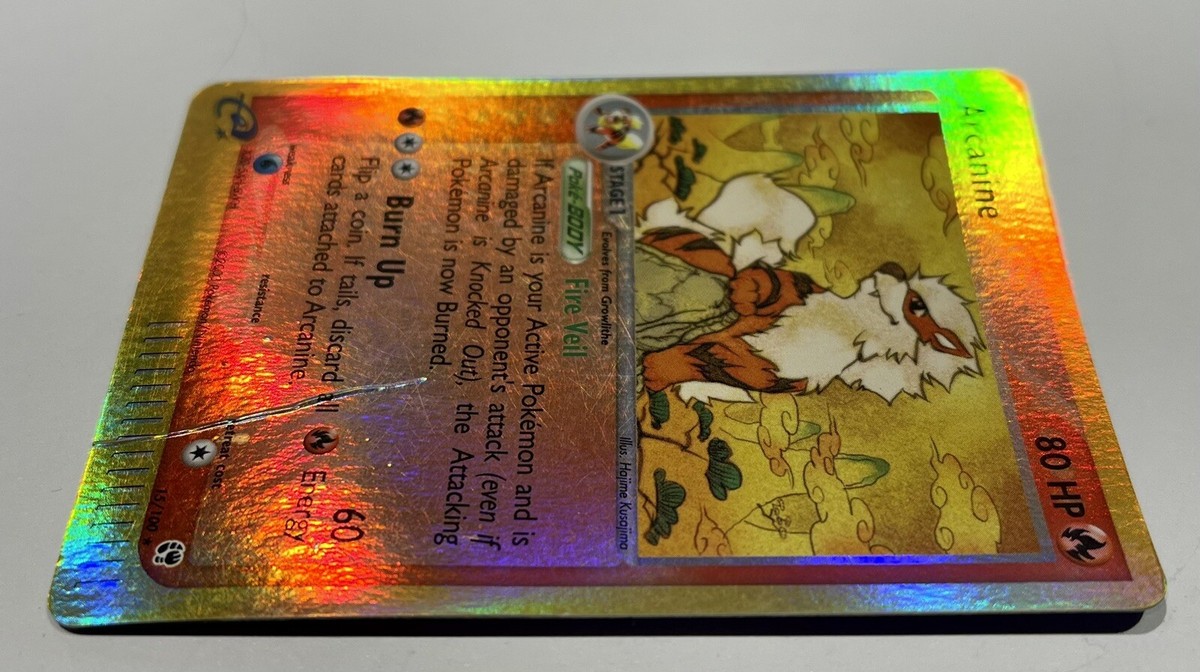 2003 Pokemon TCG EX Sandstorm Arcanine 15/100 Reverse Holo