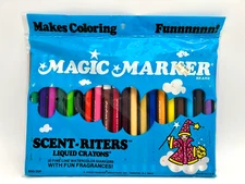 Vintage Magic Marker SCENT-RITERS Liquid Crayon Watercolor Markers w/ Fun Smells