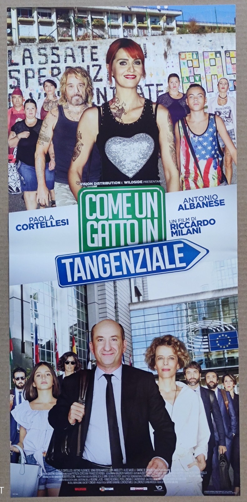 Locandina originale film Come un gatto in tangenziale (2017) - Regia di Riccardo Milani