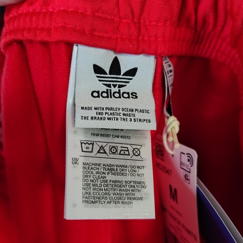 Adidas SST Track Pants Kids Boys Medium Red 3-Stripes Tapered Hip Hop Retro NWT - Picture 11 of 12