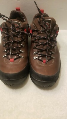 Timberland Men's Size 8 M Vibram Hiking/ Walking  Boots Genuine Brown Leather