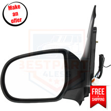 Power Heated Textured Black Mirrors Pair Set for 2000-2006