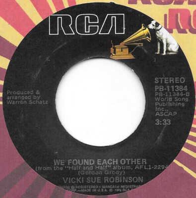 Vicki Sue Robinson Jealousy Vinyl Single 7inch RCA