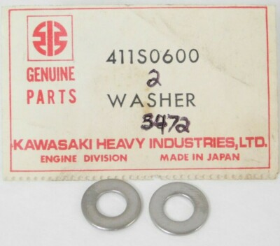 #ad 2 NOS Kawasaki 411S0600 Washer 6mm H1 H2 S1 S2 S3 JB JF JH JL JS JT 1976 2015 $6.44