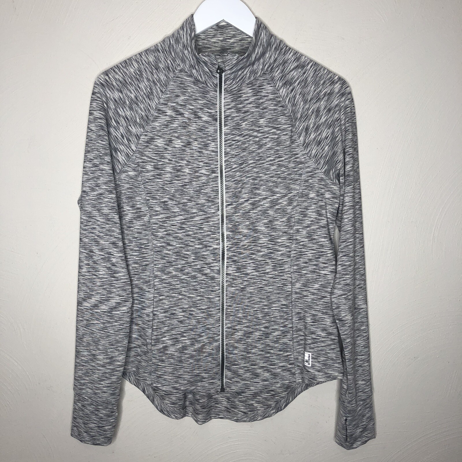Giacca Fila Sport donna taglia M Active grigio marmorizzato zip tasche atletica corsa