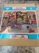 WOODEN CITY PUZZLE: IN THE TOY SHOP M JIGSAW WOOD 200 PIECES New 