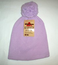 Vintage Lavender Wigwam Winter Ski Skilan Cap Beanie w/ Pom Pom Made in U.S.A.