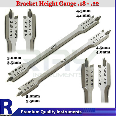 Dental Orthodontic Instruments Wick Type Bracket Height Positioner Gauge Tools
