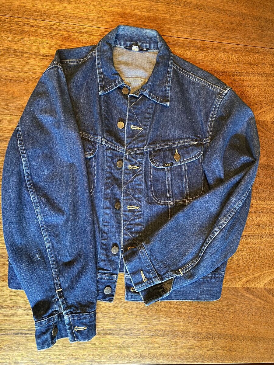 Vintage Lee Riders 101-J Dark Wash Jean Jacket 42 REG Union Vintage Lee Riders 101-J Dark Wash Jean Jacket 42 REG Union