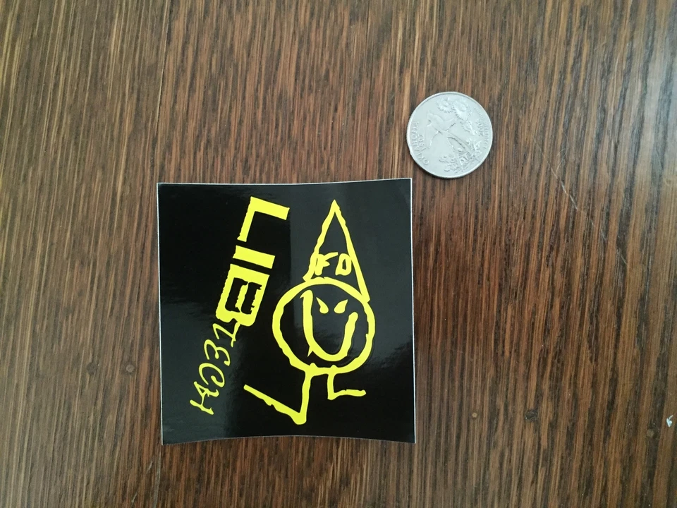 Lib Tech Black and Yellow Poly Sticker - RARE - Lib Technologies - Snowboarding