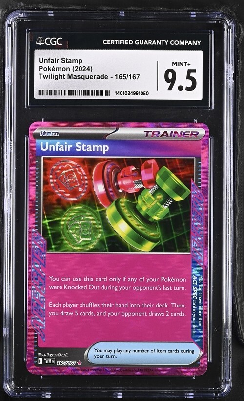 POKEMON Unfair Stamp 165/167 Sv06: Twilight Masquerade Holo CGC