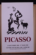PABLO PICASSO RARE AFFICHE  1988 LE JOUEUR DE FLUTE EXPOSITION TOULOUSE