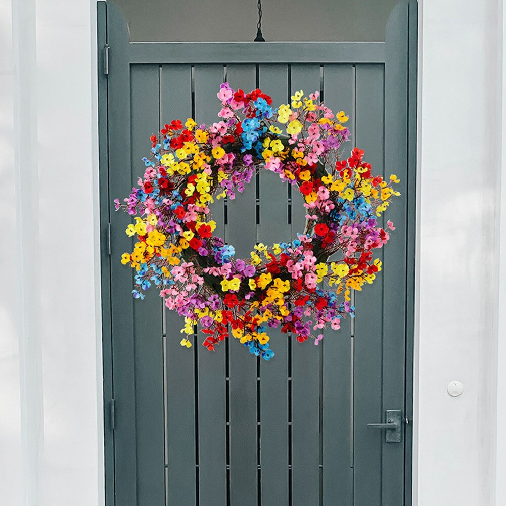 Brandneu Künstliche Blume Türkranz Frühling Garten Hochzeit Plastik