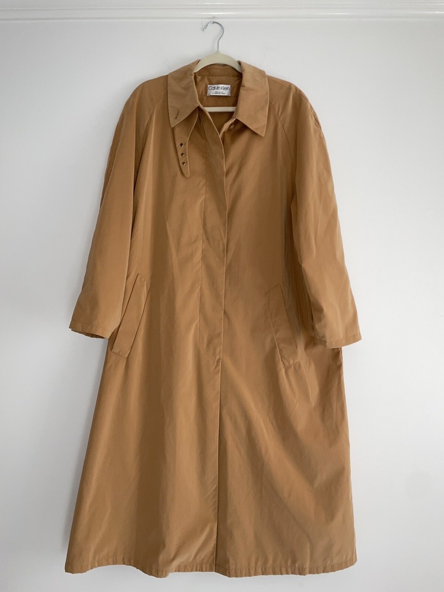 Calvin Klein Collection Vintage Fall 1975 Clay Tan Long Trench 