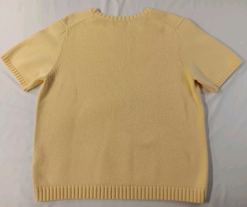 Suéter Pullover Vintage Lands End Para Mujer Manga Corta Cuello Redondo Talla Grande - Imagen 7 de 7