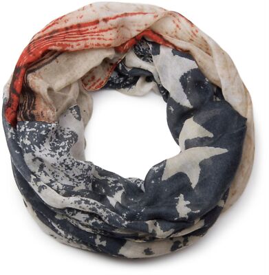 Vintage Design Sterne Muster Loop Schlauchschal, Retro Stars Tuch, Unisex Schal