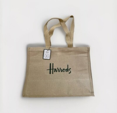 Harrods Tote Shopper Bag with Rope handles Reusable 32x42x20cm