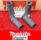4x Genuine Makita 19mm Impact Socket 80mm long + retaining Pin + O-Ring 1/2”