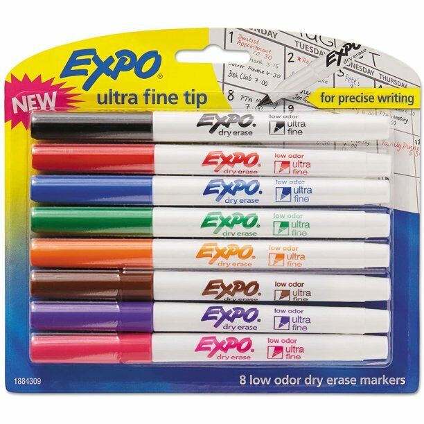 New EXPO DRY ERASE Sale MARKERS Brand new ULTRA Co TIP Colors 8 FINE Assorted