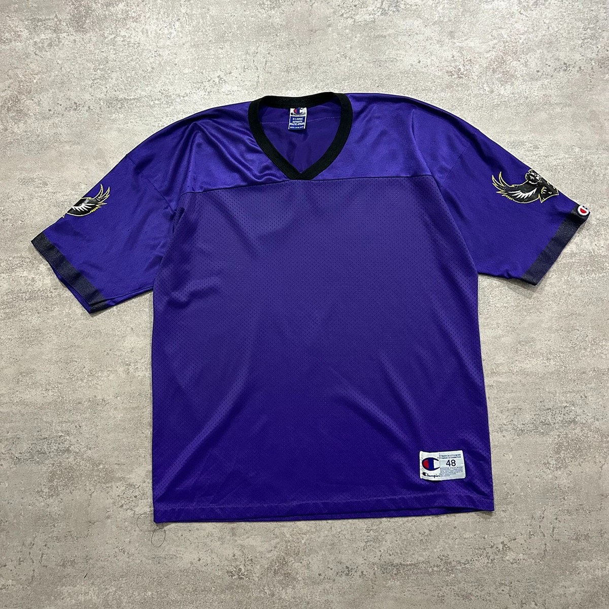VTG 90s NFL BALTIMORE RAVENS CHAMPION BLANK JERSEY SIZE 48 XL