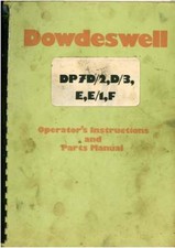 Dowdeswell DP7D/2,D/3,E,E/1,F Plough Operators Manual with Parts List.
