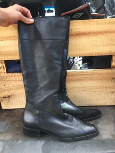 black leather boots ebay