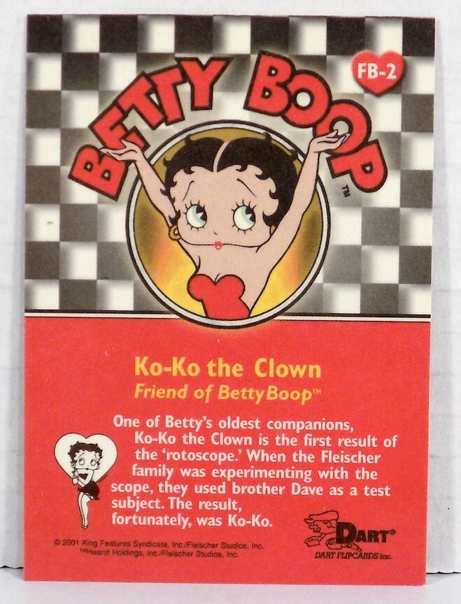 Betty Boop moon alarm clock + Bimbo figurine + Koko the Clown Dart