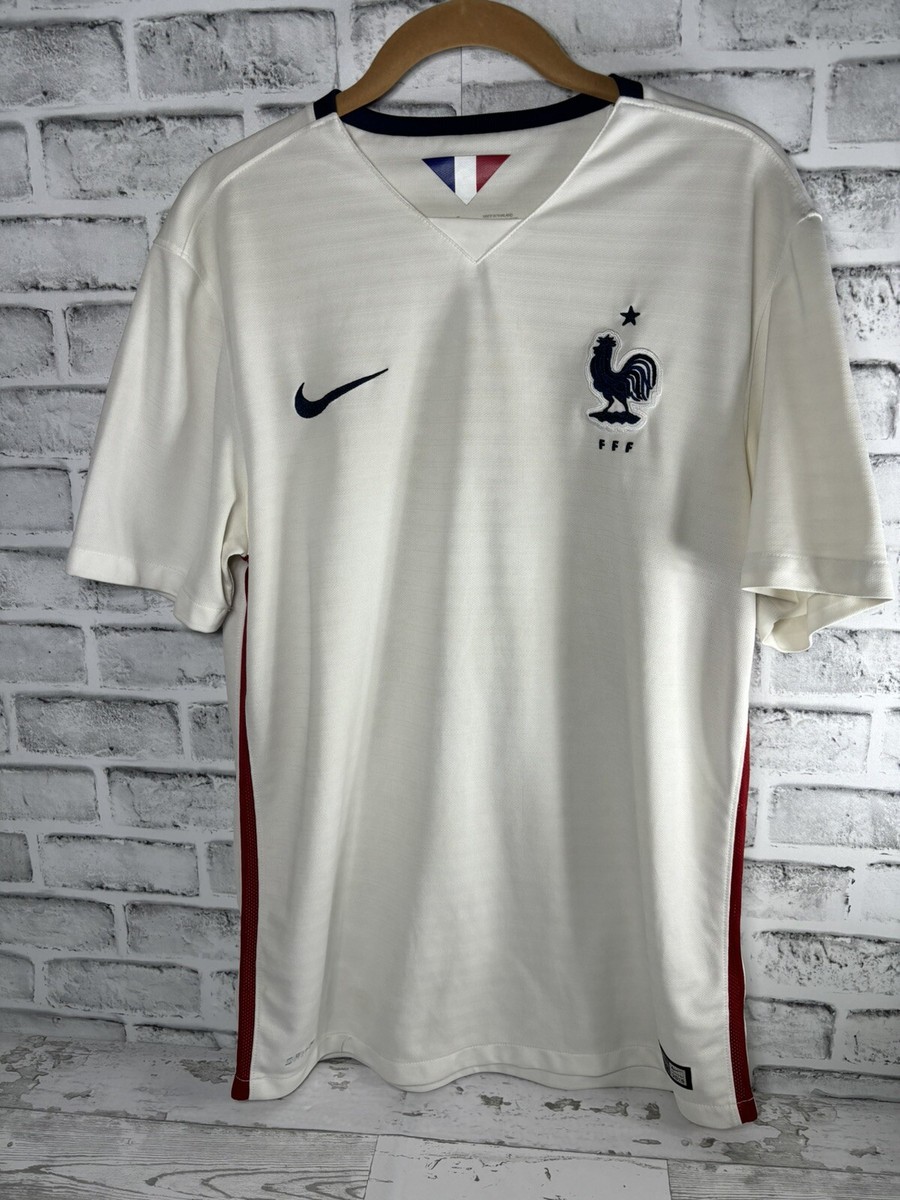 フランス代表　ユニフォーム　NIKE ナイキ　2015 dri-fit France 2015 Away White/Navy/Red Euro Soccer Football Jersey