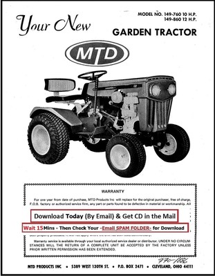 Bolens Lawn Mower 149-860 12 H.P. Operator Instruction Manual | eBay