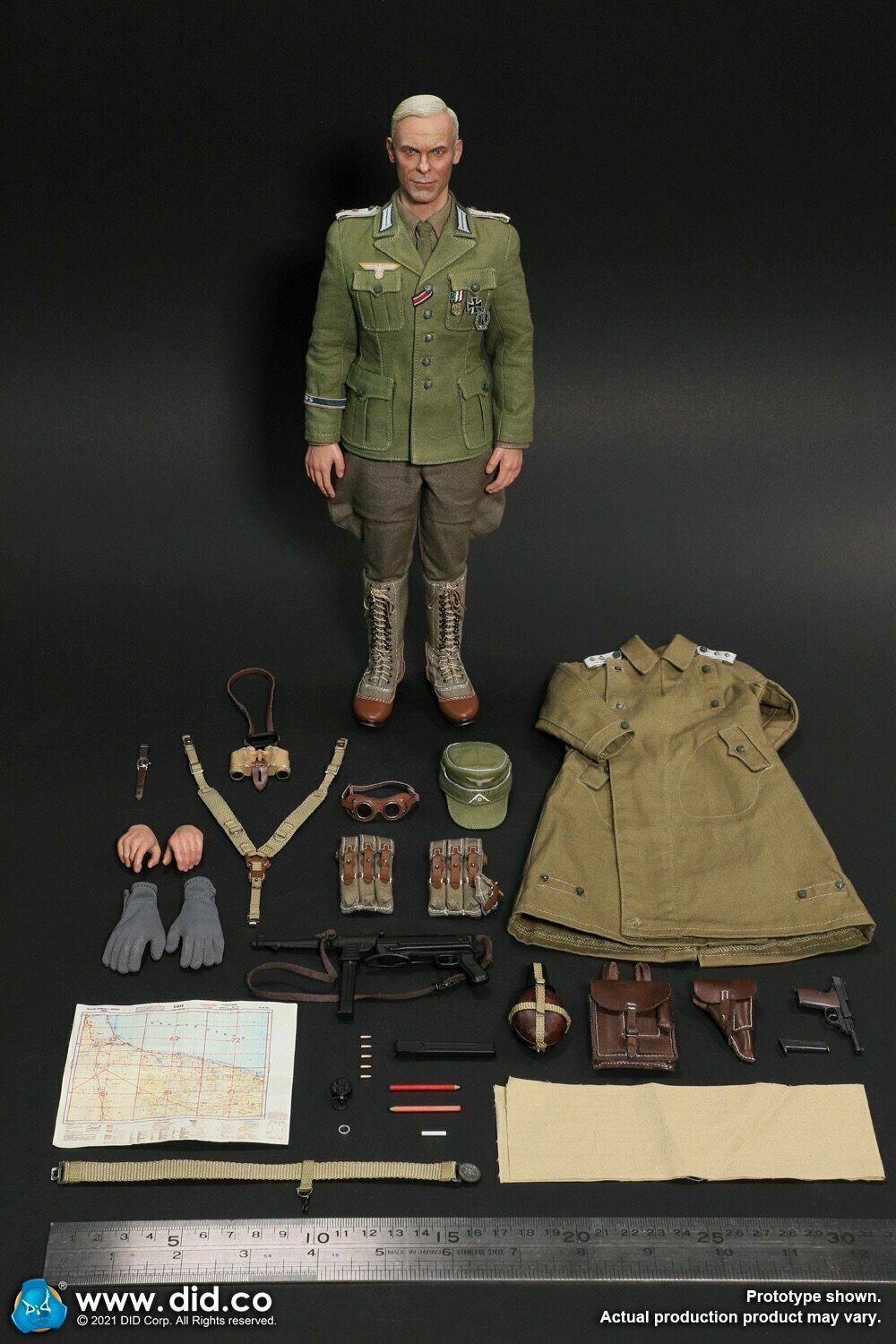 1/6 DID WW2 German Afrika Korps Infantry Captain D80151 Soldier Figure Toy