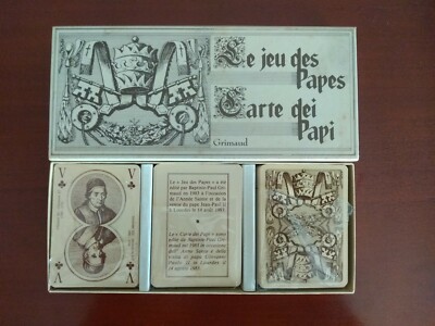 Grimaud LE JEU DES PAPES (Carte dei Papi) 3 jeux différents de 54