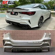 Unpainted ABS Rear Bumper Lip Diffsuer Bar Assembly Fits Nissan Sentra 2020-2022