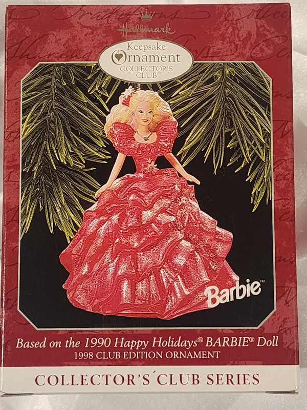 Hallmark Keepsake Ornament 1990 Happy Holidays Barbie - 1998 Edition - New