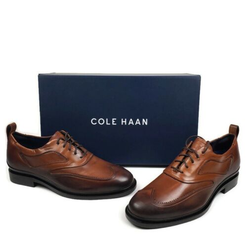 Scarpa elegante Cole Haan Washington Grand 2.0 Oxford a coda di rondine marrone $400 da uomo taglia 8 - Foto 2 di 12