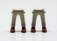 2 x BEINE HOSE GRAU SCHUHE BRAUN PLAYMOBIL zu GARDE WESTERN SOLDATEN WW B33