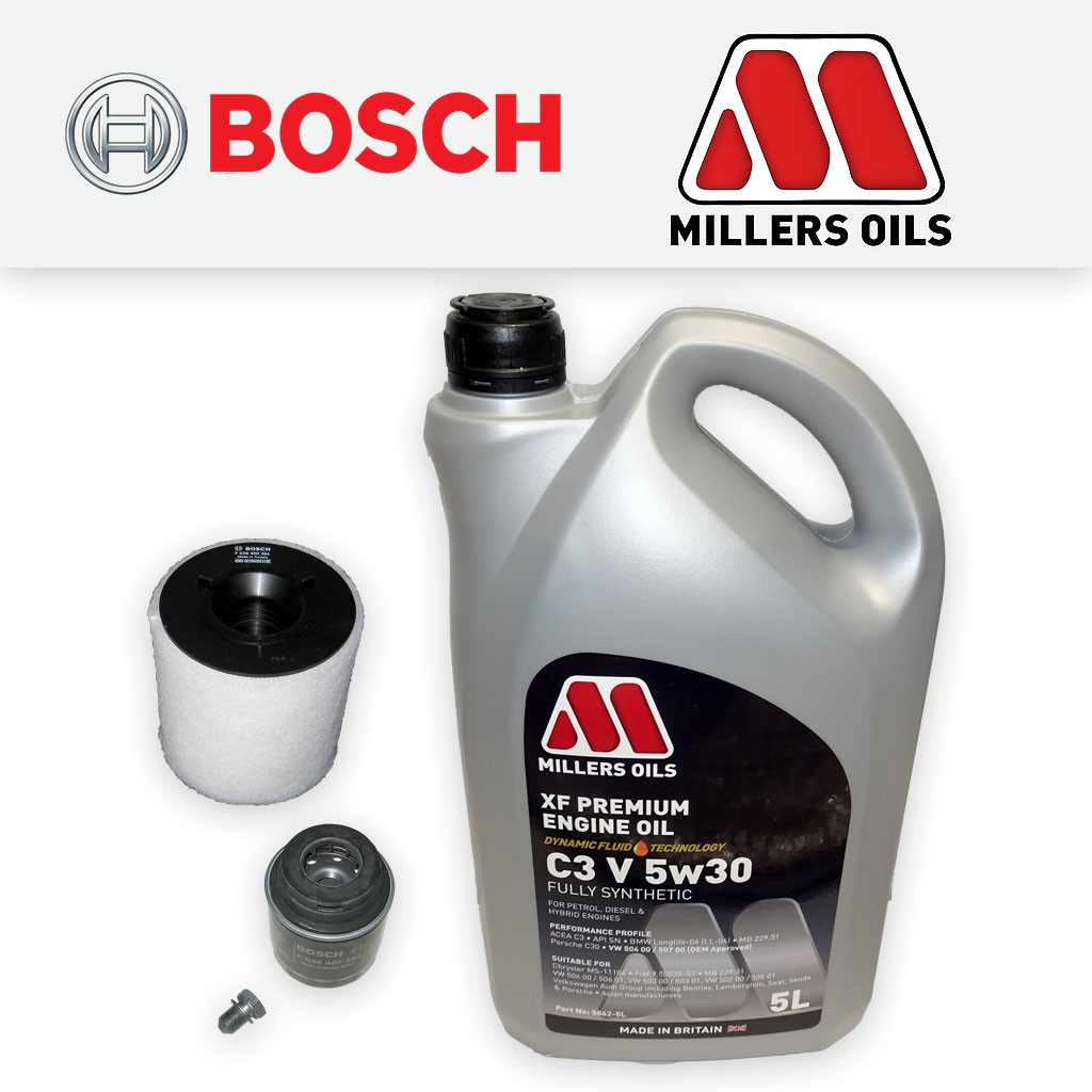 SERVICE KIT for AUDI A1 1.2 TFSI OIL AIR FILTERS +APPROVED OIL (2010-2015)