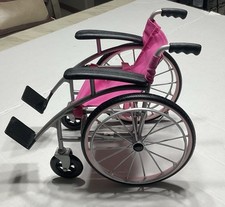 Our Generation Doll Pink Foldable Wheelchair For 18" Dolls - Battat