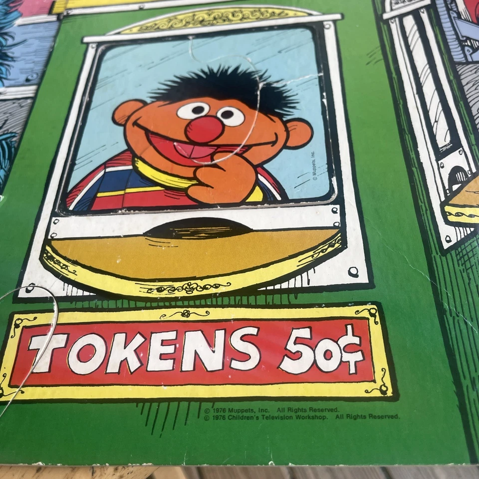 Sesame Street Playskool Giant Puzzle All Aboard 9 Sq Ft 1976 Rare 95% Complete - Image 2 of 4