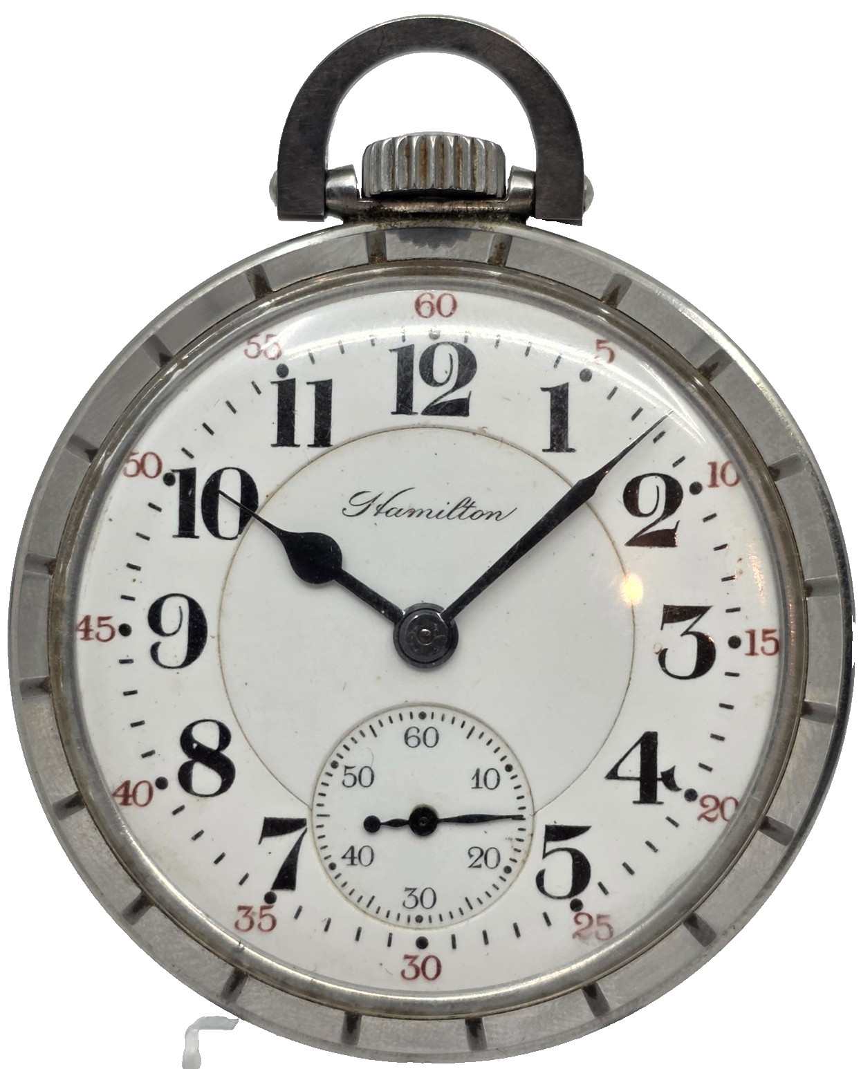 1949 Hamilton 992B Stainless Steel 21j 16s Railroad Grade Pocket Watch