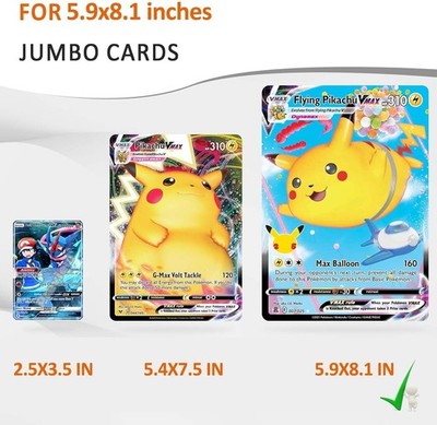 Jumbo-Card-Sleeves 4 Mil 5.9X8.1 Extra-Thick Big Card Protector