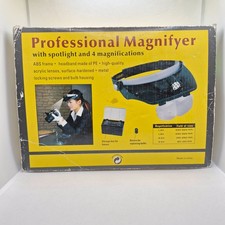 Professional Headband Magnifier with LED Light  4 Lenses, Hobbies Crafts Repair